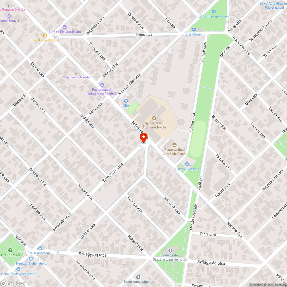 Megrongált busz megálló bejelentés helye