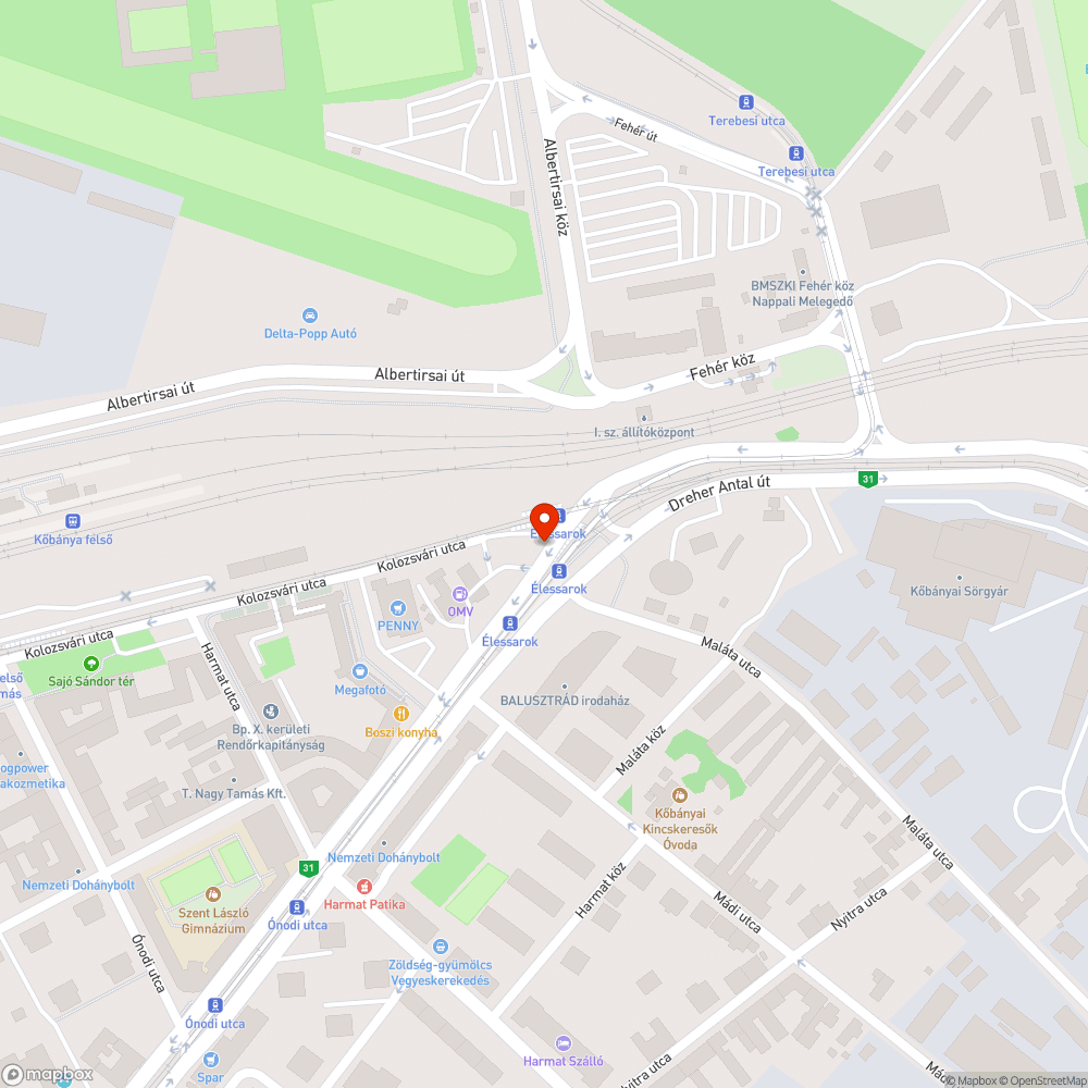 Üveg a buszmegállóban bejelentés helye