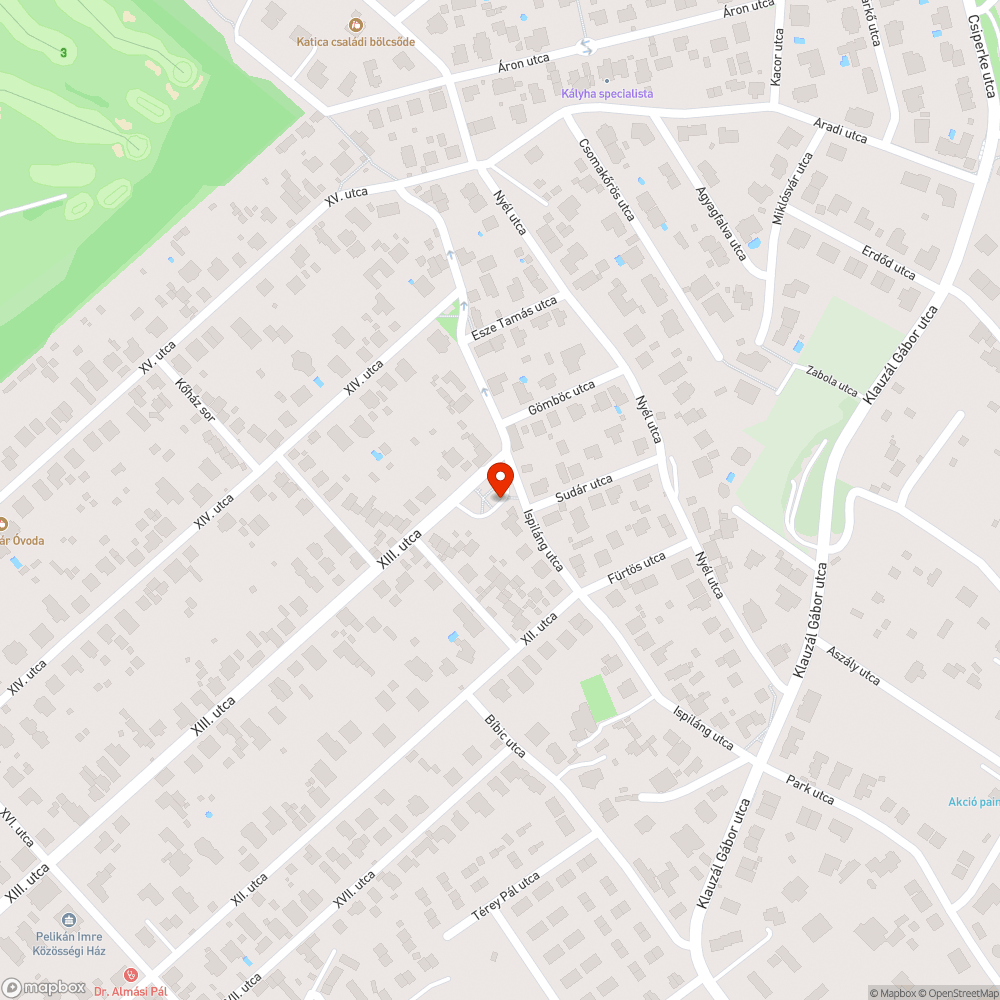 Bp. XXII. ker. XIII. utca - Ispiláng utca buszforduló járdatöredezettsége bejelentés helye