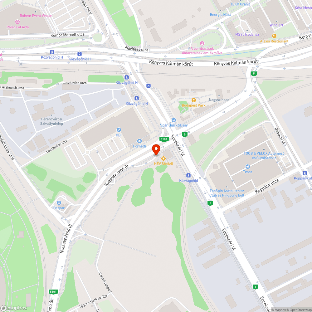 Ferde lámpaoszlop bejelentés helye