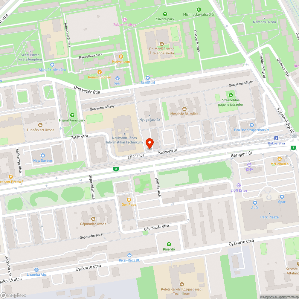 Zsákok bejelentés helye