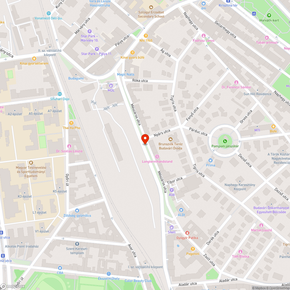 Cserjeirtás a Mészáros utcában (MÁV-kerítés) bejelentés helye