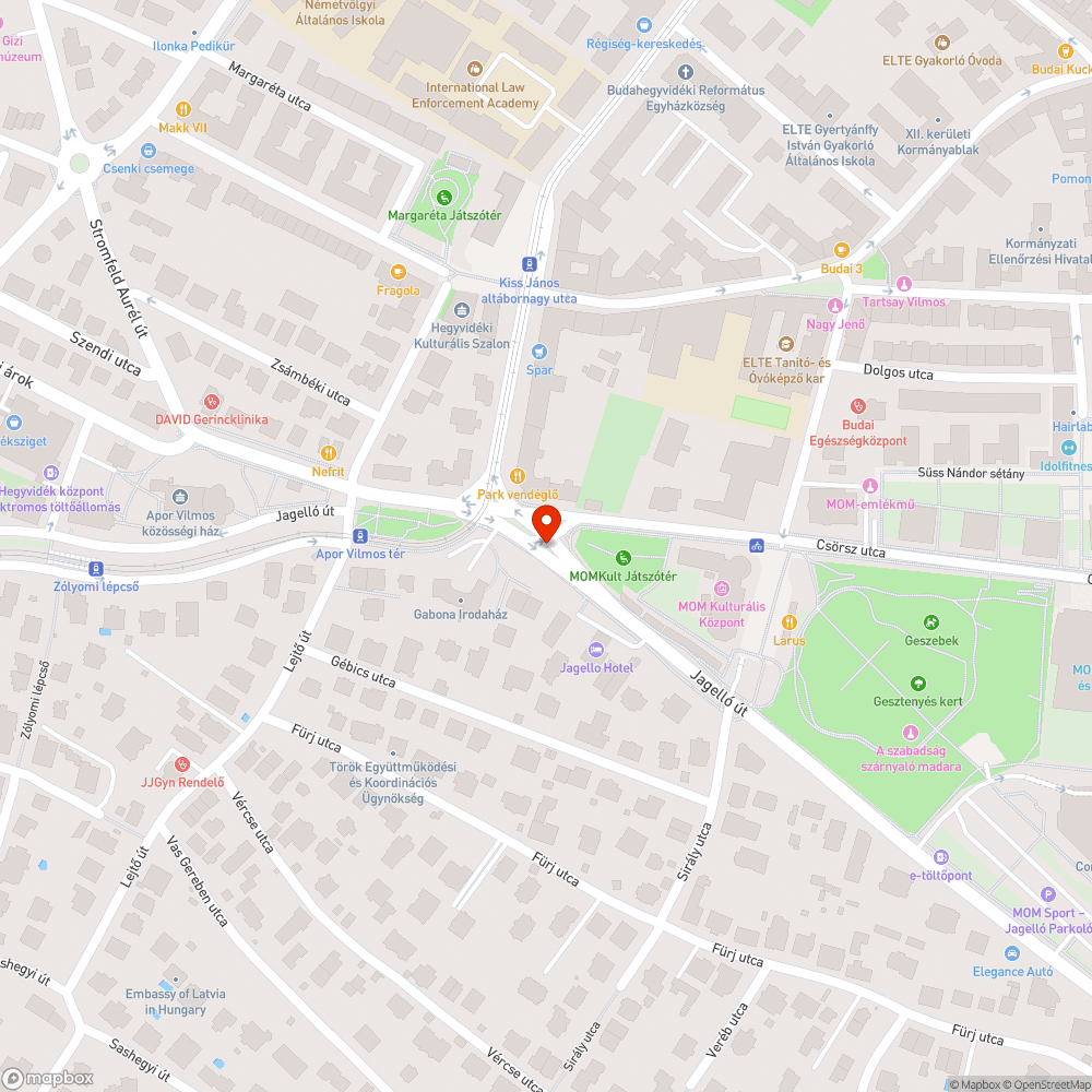 Beszakadt fedlap a Jagelló úton bejelentés helye