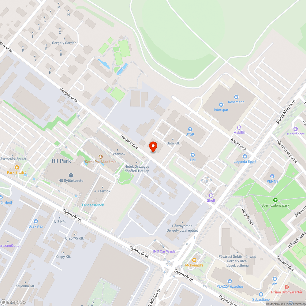 Megsüllyedt közműfedél bejelentés helye