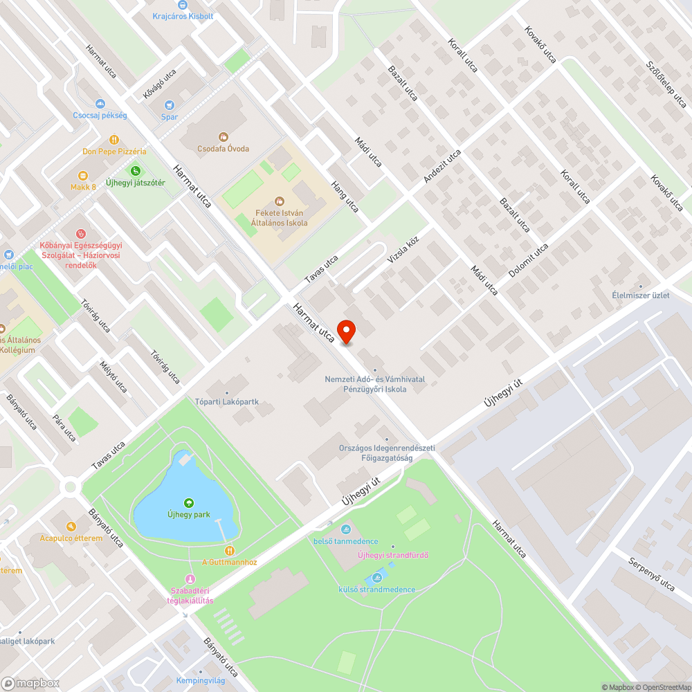 Kiszáradt fák - Harmat utca bejelentés helye