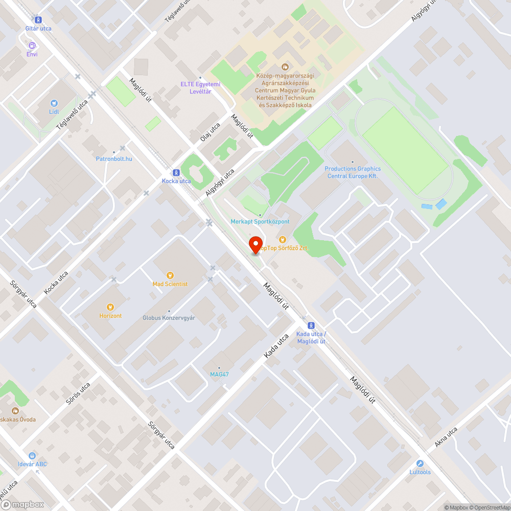 Kőbányai világos bejelentés helye