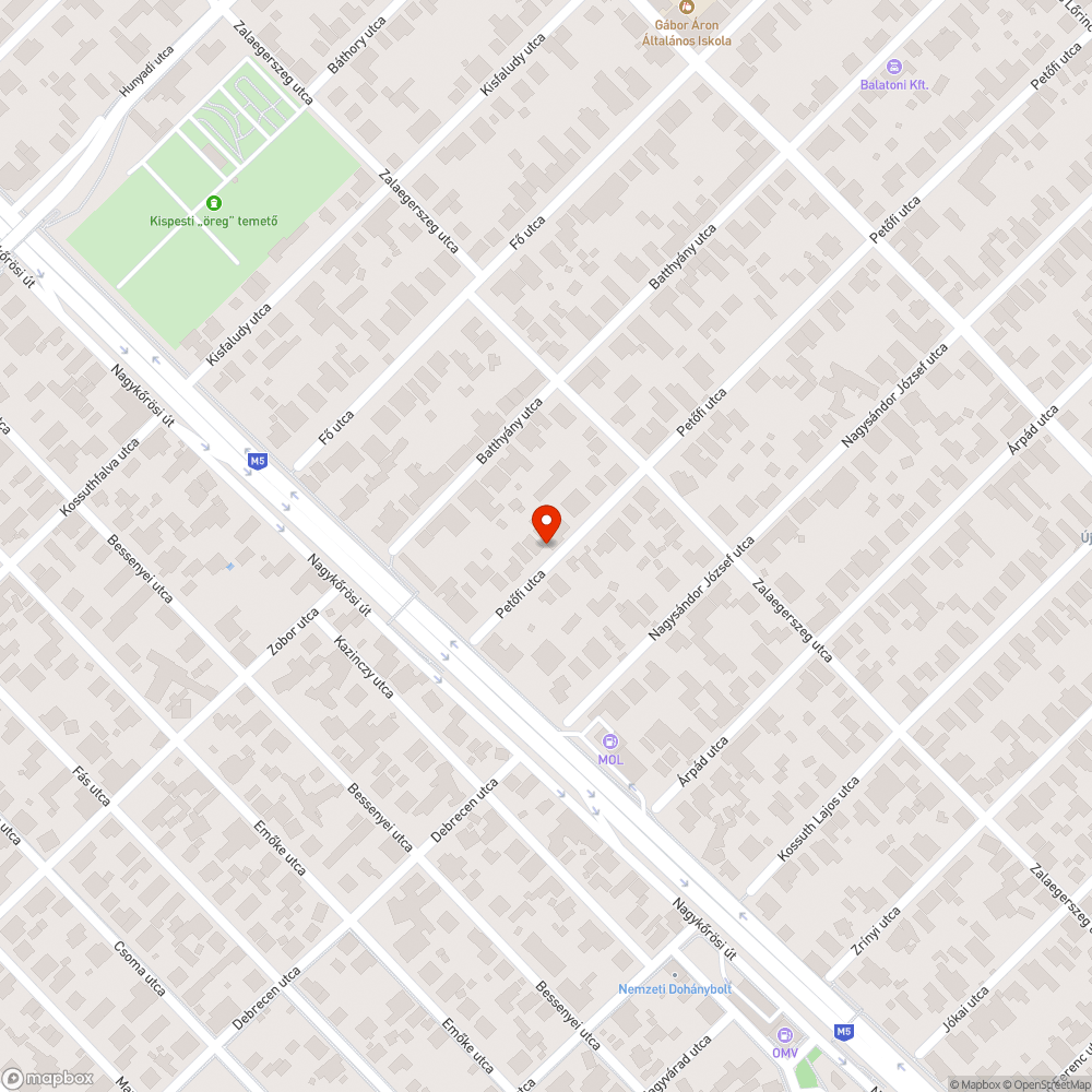 Kátyu bejelentés helye