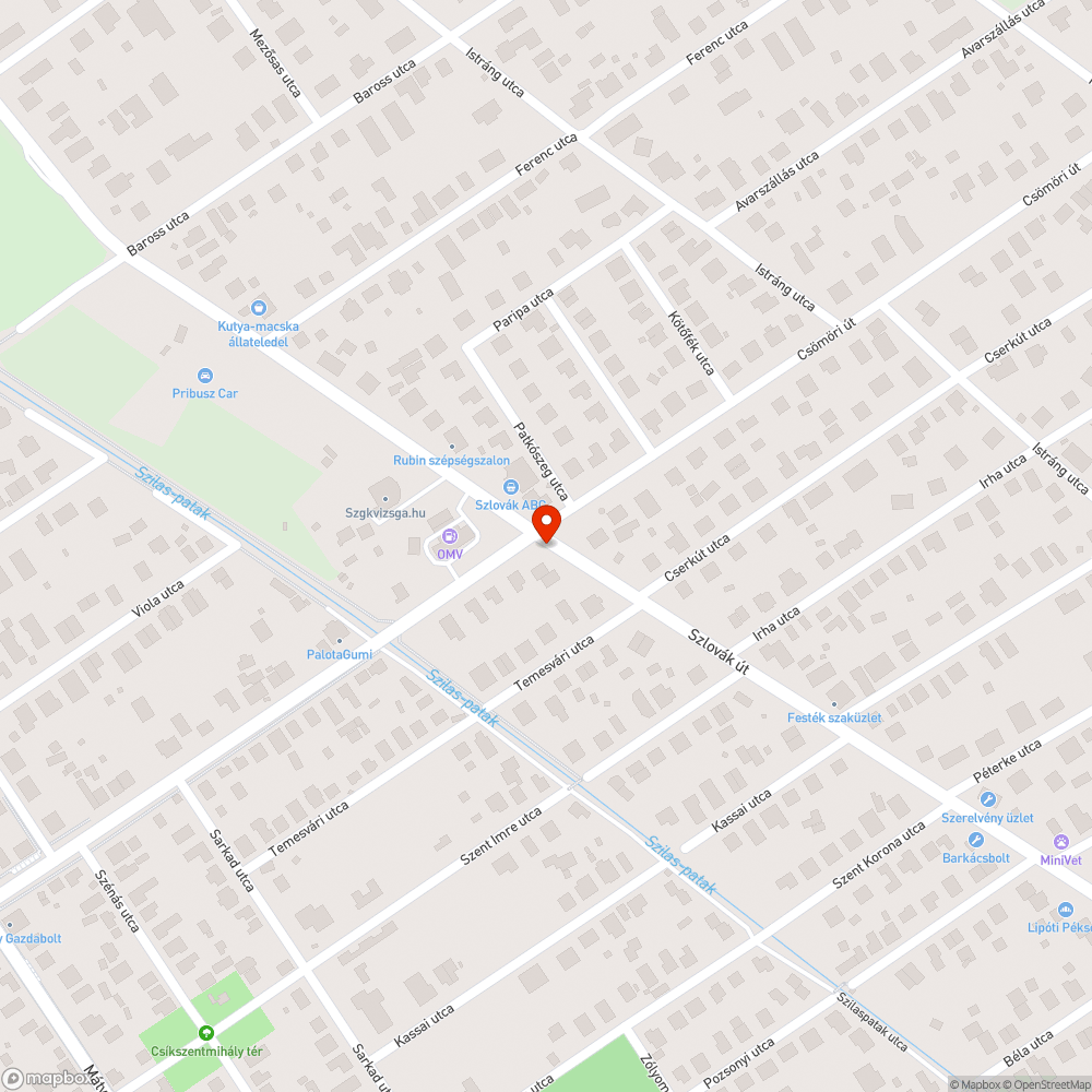 Kráterek a buszöbölben (Szlovák út) bejelentés helye