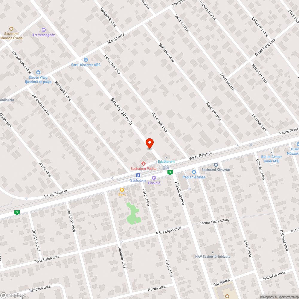 Rozsdás szekrény (Batsányi János u.) bejelentés helye