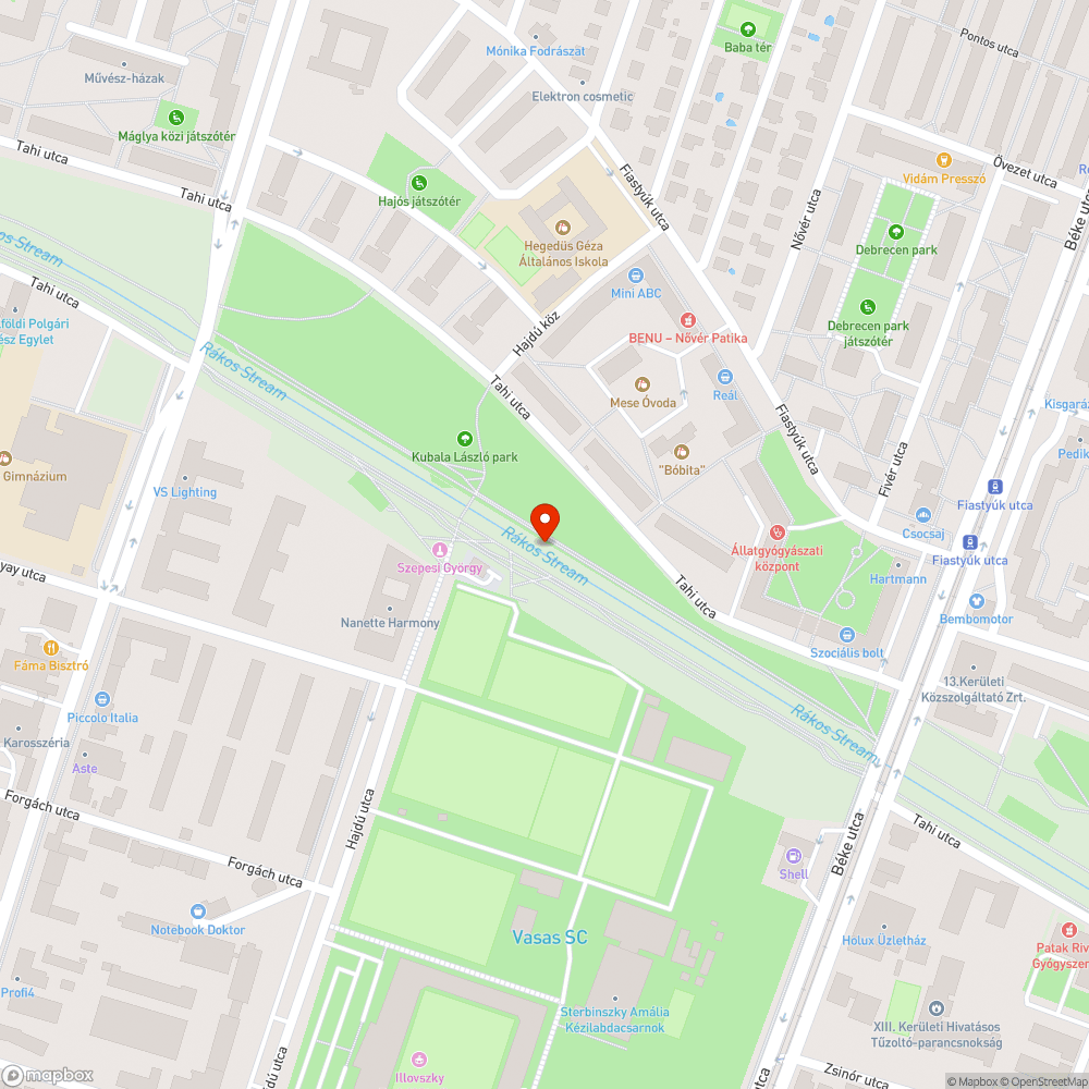 Parlagfű a Rákos-patak partján bejelentés helye