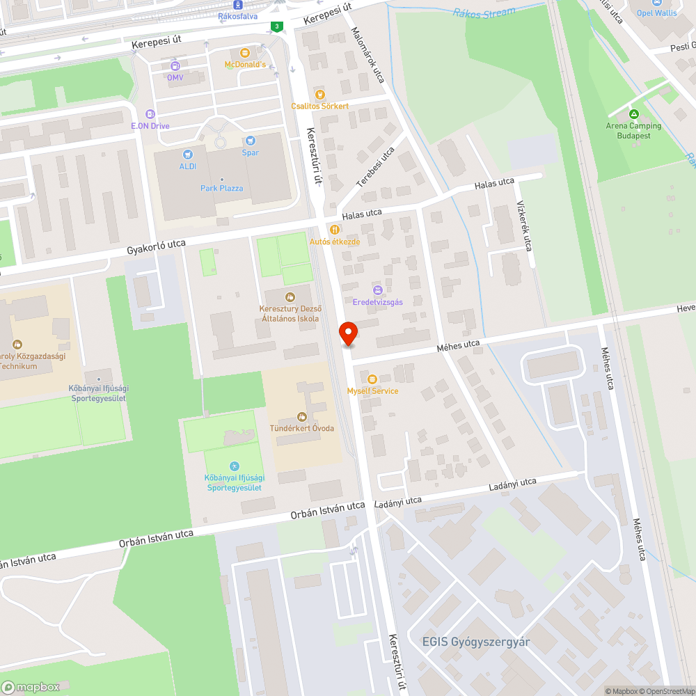 Úton lévő tűzcsap szivárog bejelentés helye