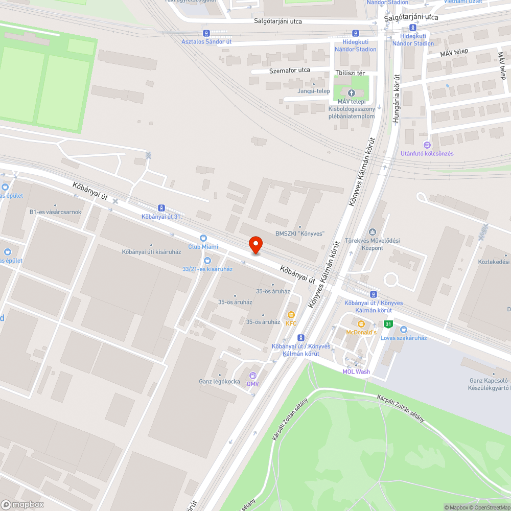 Kőbányai szemét bejelentés helye