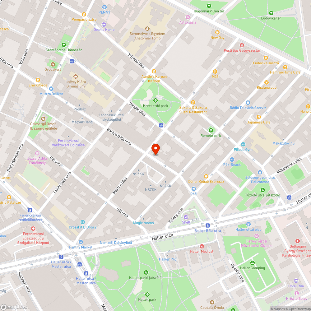 Kiszáradt fa bejelentés helye