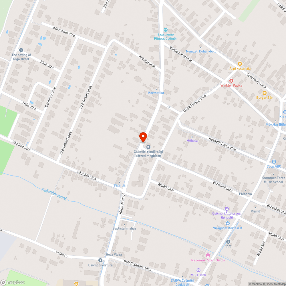 Eldugult víznyelő bejelentés helye