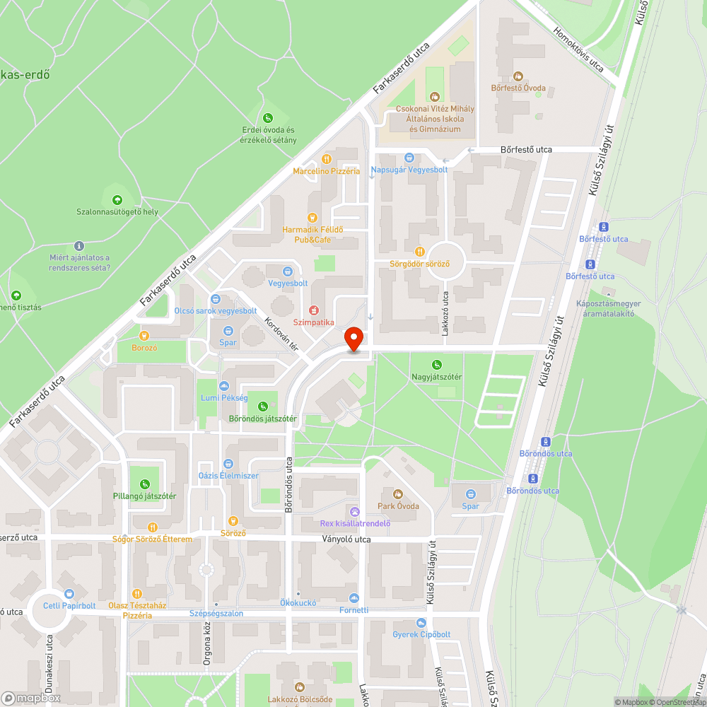 Balesetveszélyes oszlopok a Bőröndös utcában bejelentés helye