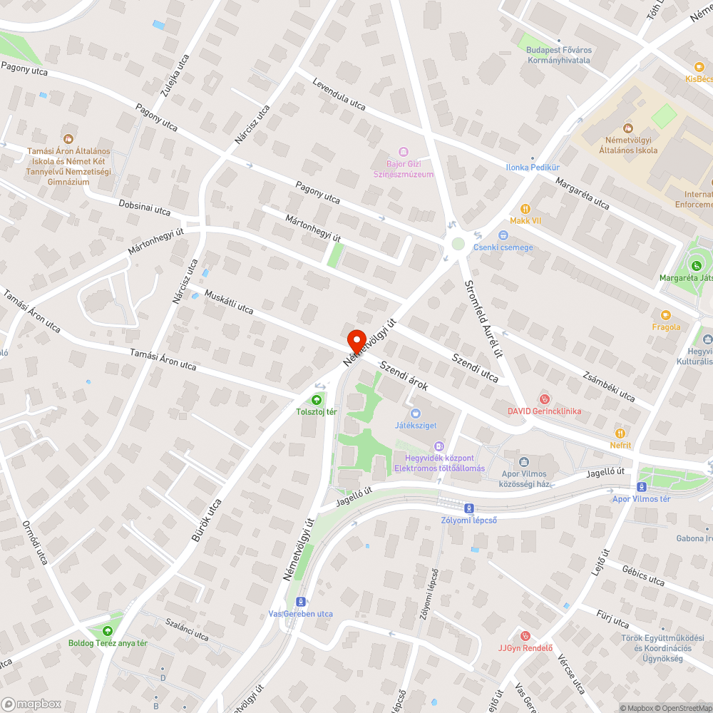 Botlásveszélyes fedlapkörnyezet a Németvölgyi úton bejelentés helye