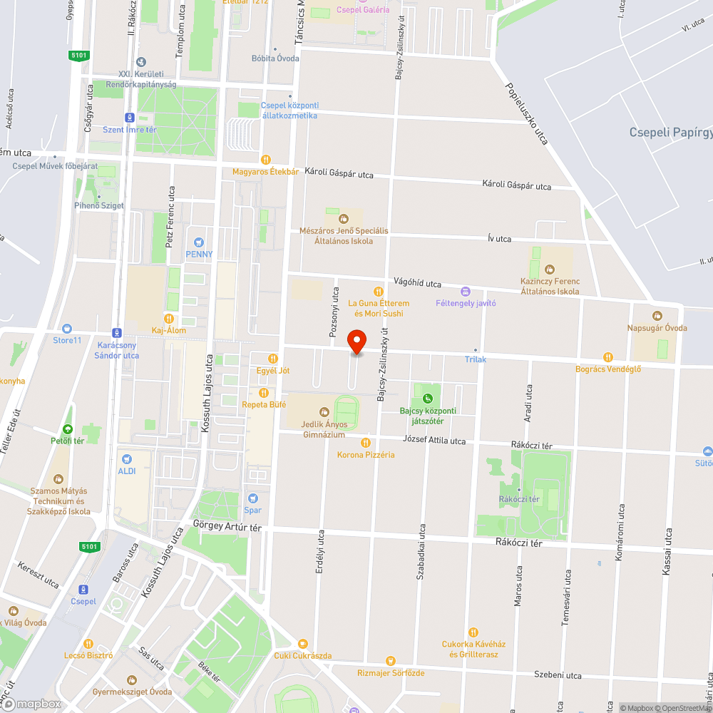 Elhagyott autó bejelentés helye