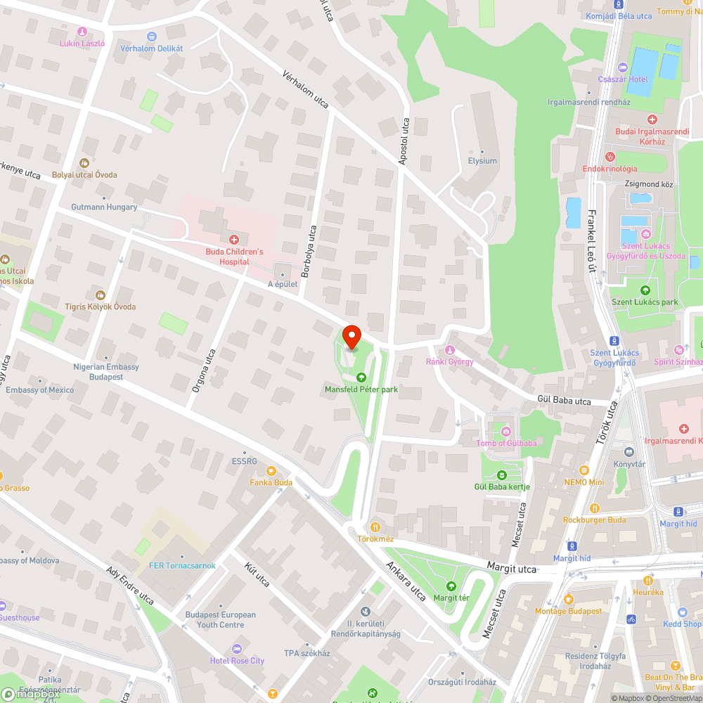 Mansfeld Péter szobrának talapzata levált bejelentés helye