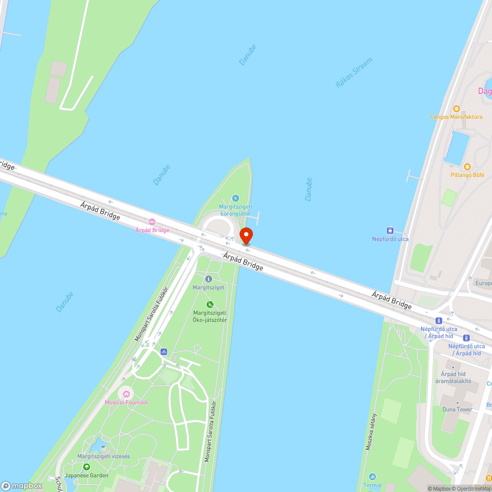 Árpád hídi kerékpárútra kihelyezett jelzőtábla bejelentés helye