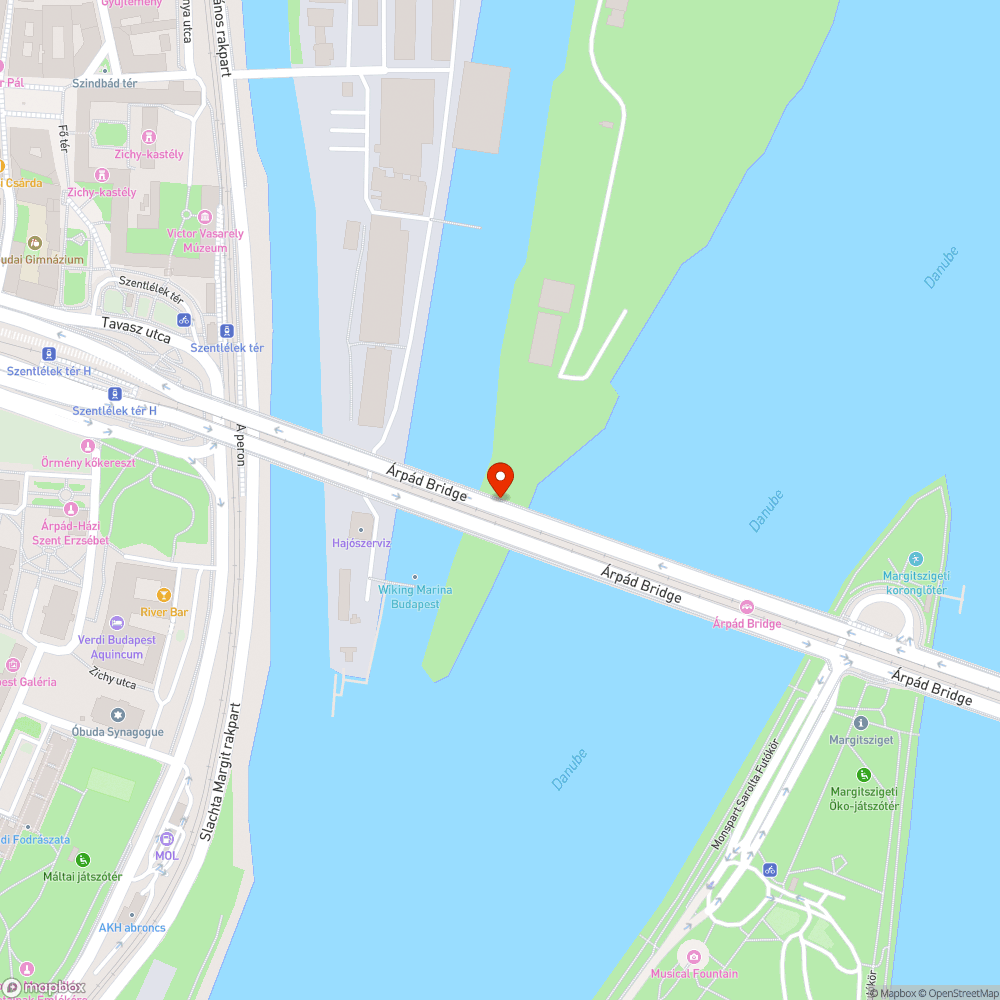 Növényzet ránövése az Árpd hídi kerékpárútra bejelentés helye