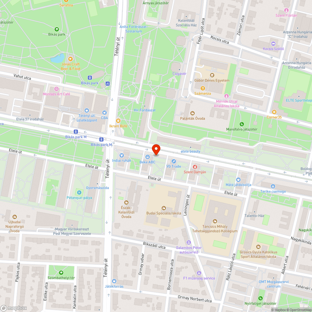 kiszáradt fa az Etele út 32. és 32/B között bejelentés helye