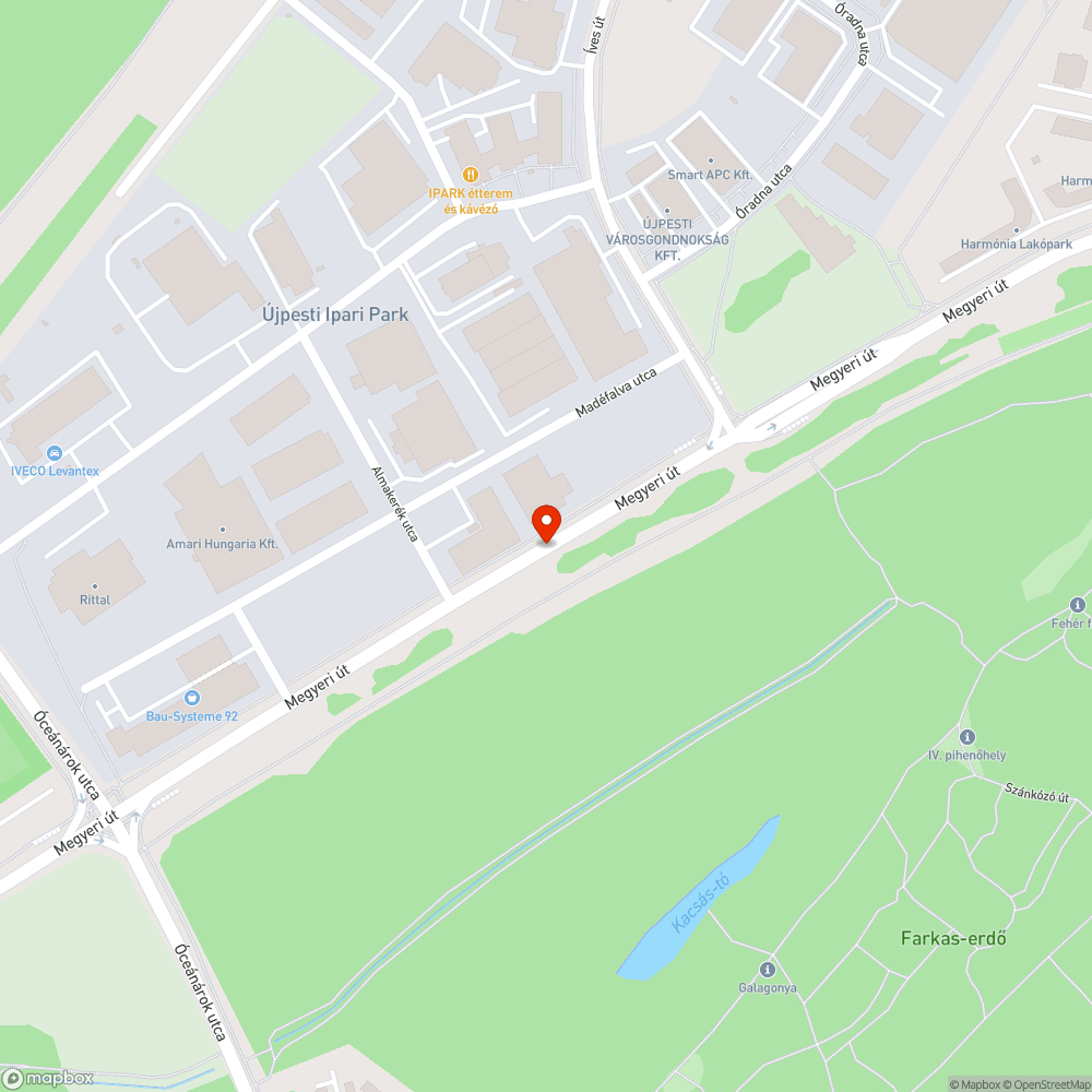 Káposztásmegyer - Megyeri út megsüllyedt útszakasz bejelentés helye