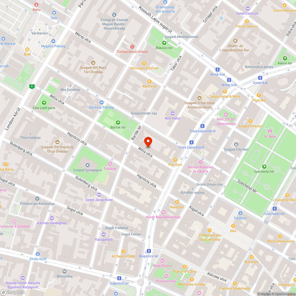 Közmű szerelvény körül kialakult kátyú az Attila utcában bejelentés helye