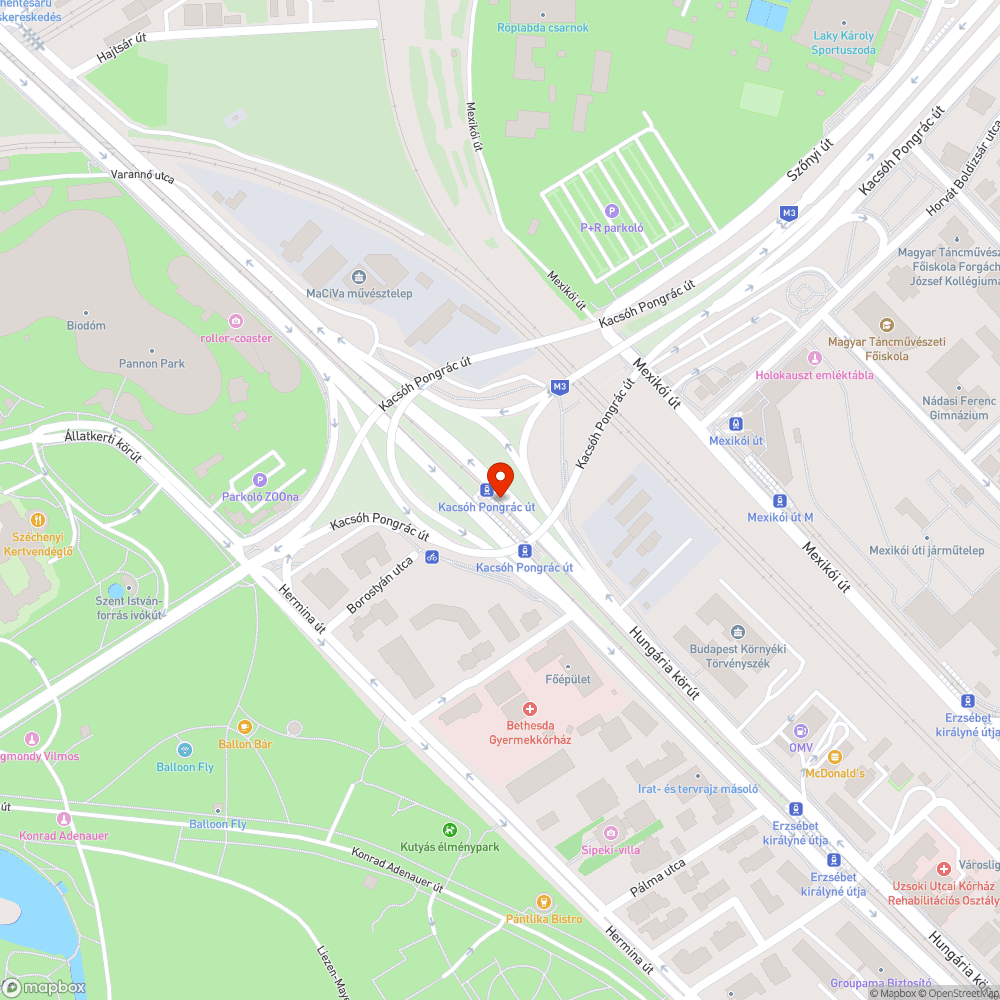 Firkás tábla (Kacsóh Pongrác út) bejelentés helye