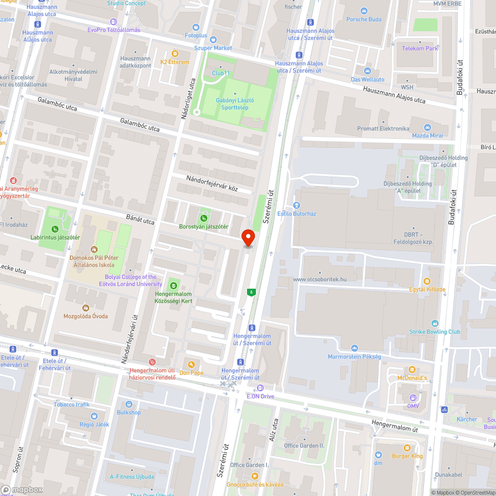 Kidöntött poller a Szerémi bringaúton bejelentés helye