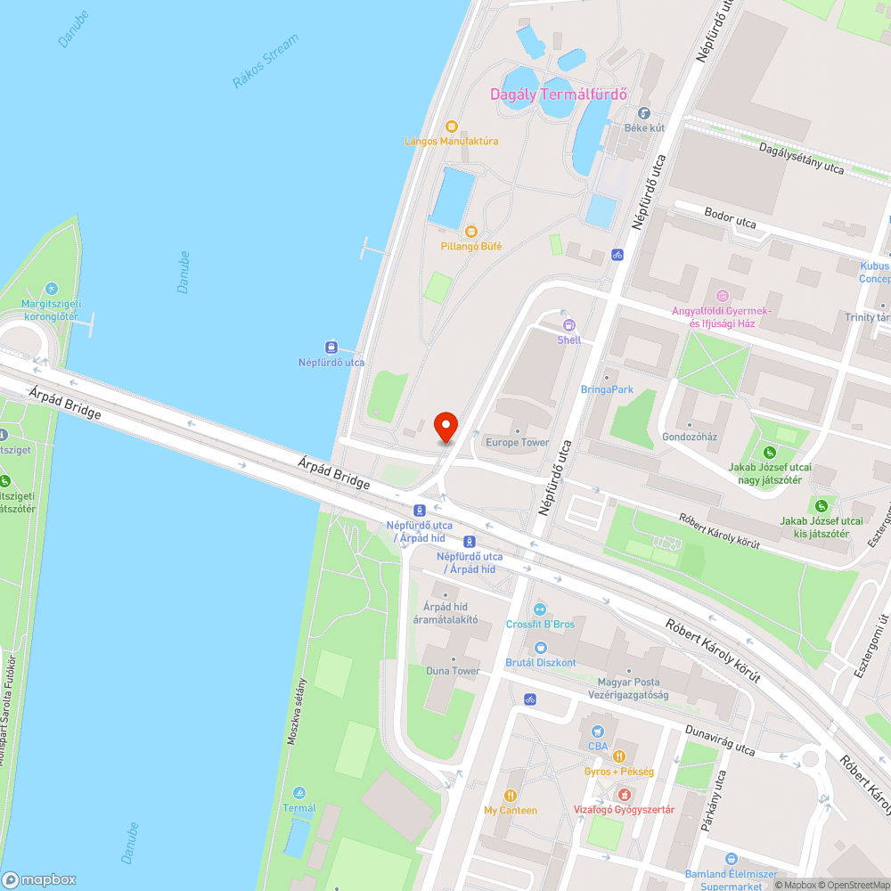 Megsüllyedt töltés az Árpád hídi felhajtón bejelentés helye