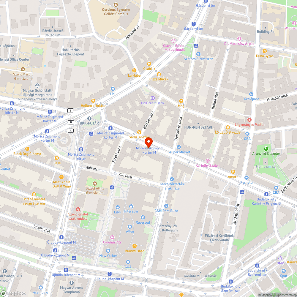 Elhagyott roncskerékpár a Karinthy úton bejelentés helye