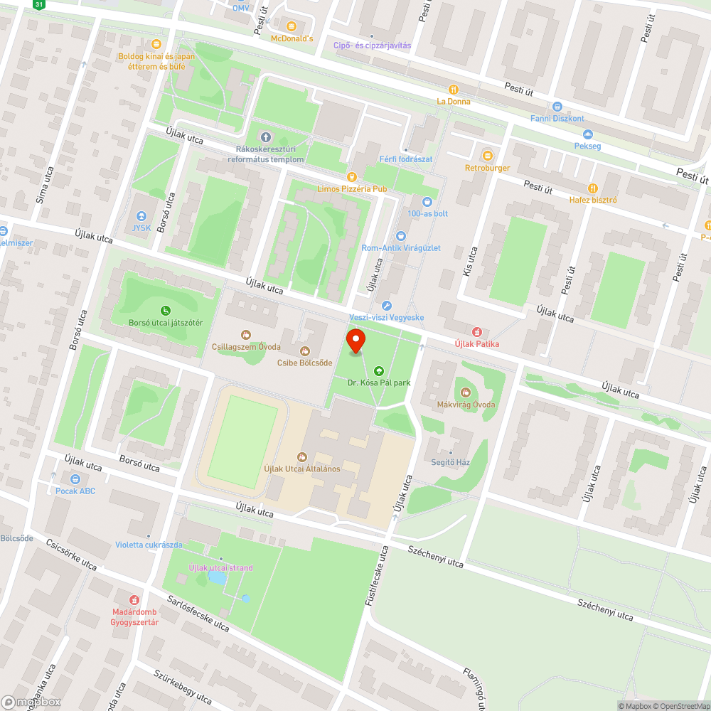 Játszótér kerítésének zárja hibás bejelentés helye