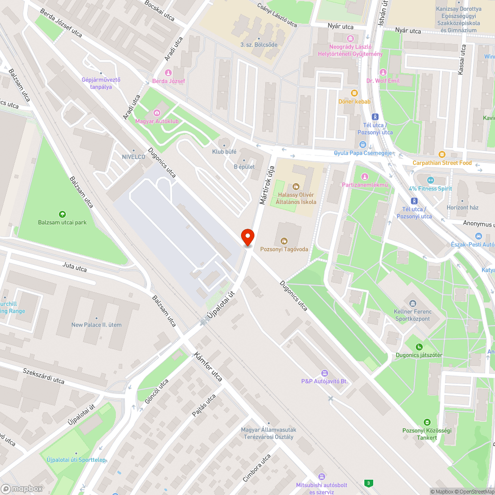 Beszakadt a járda széle bejelentés helye