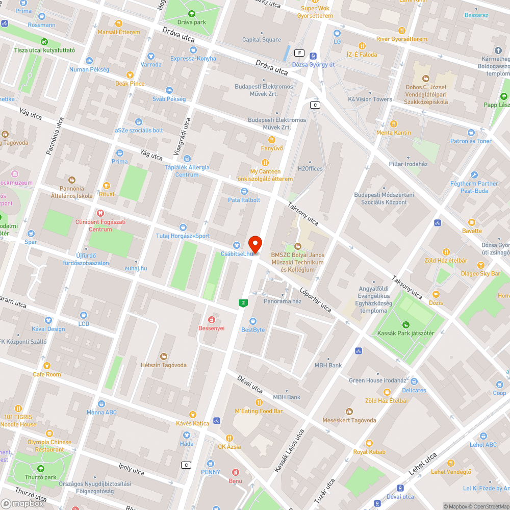 minimum 3 kátyú - Váci út bejelentés helye