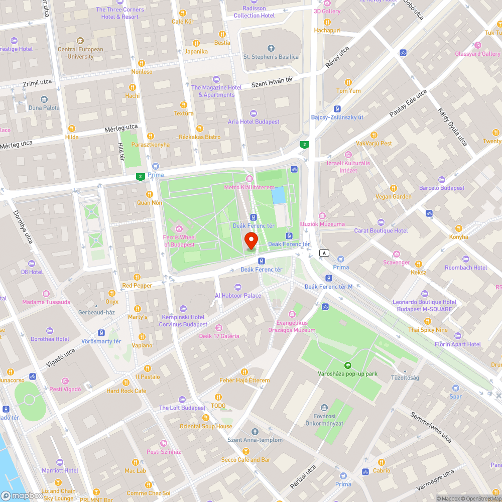 Graffiti (Deák Ferenc tér; M1) bejelentés helye