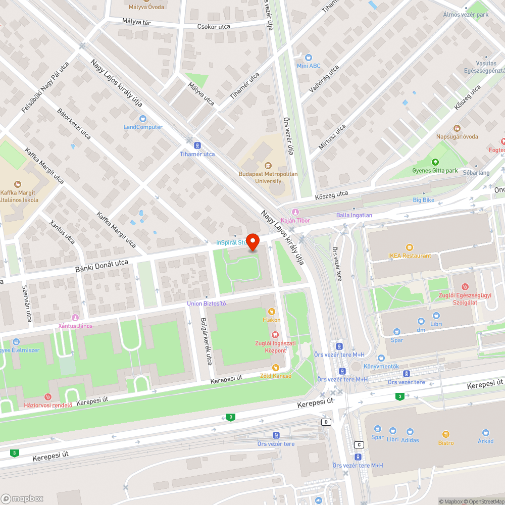 Kátyú a Bánki Donát út 73 előtt bejelentés helye