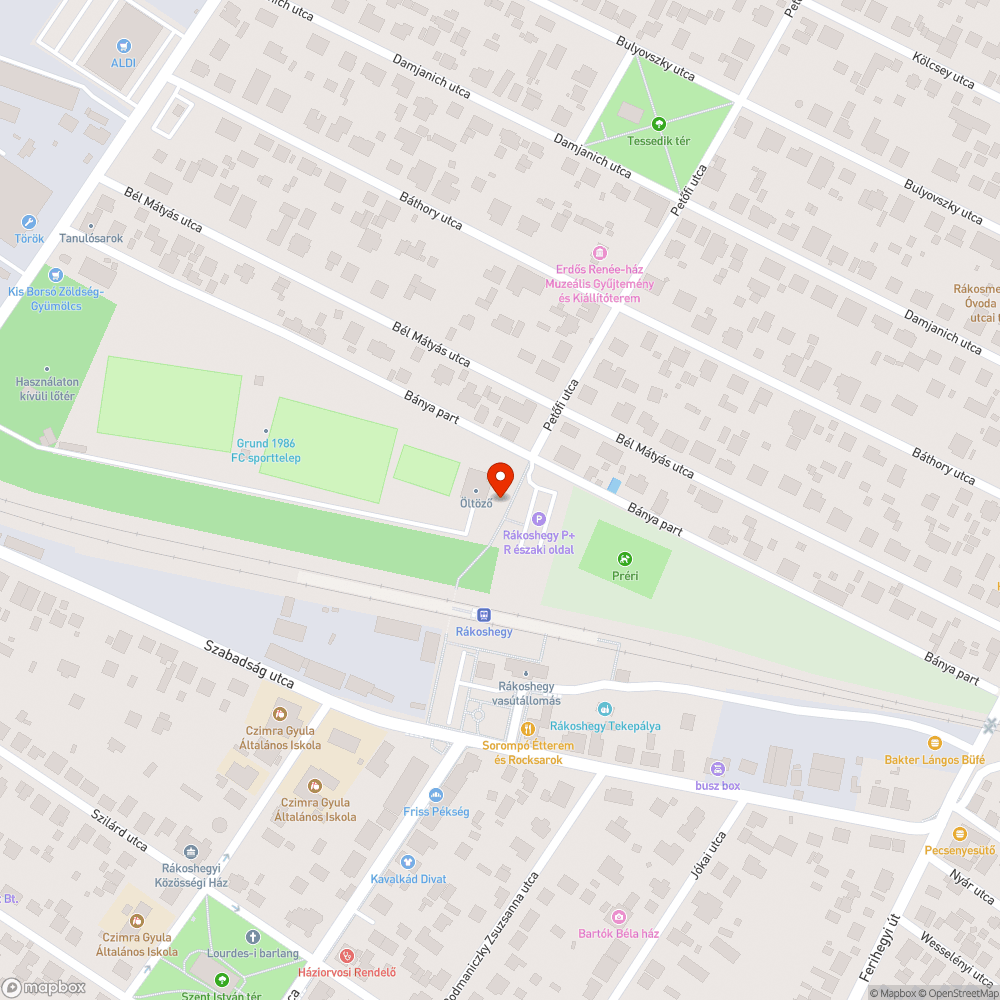 Rákoshegy vá. bejelentés helye