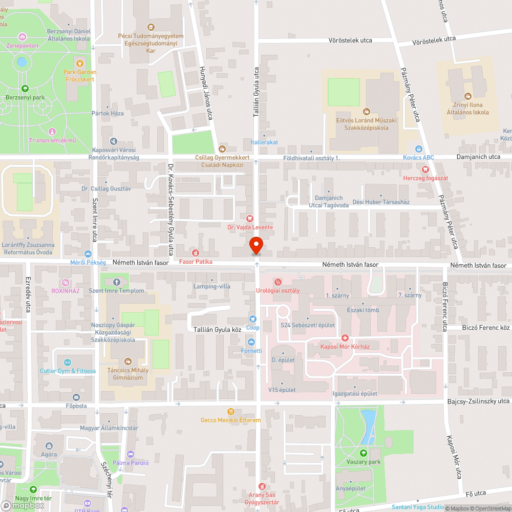 Kiszáradt fa bejelentés helye