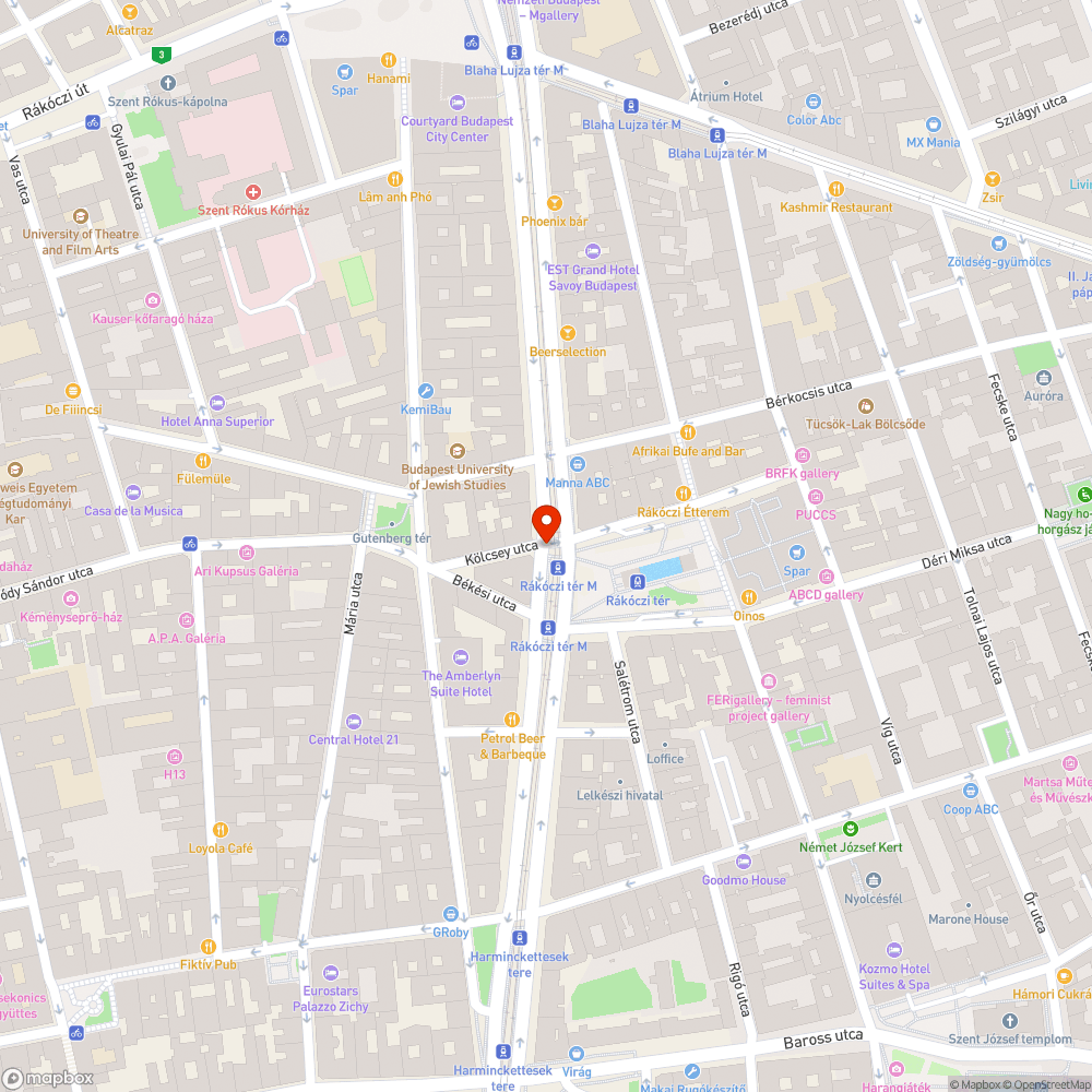 Megdöntött poller bejelentés helye