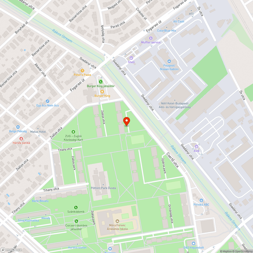 Kidőlt fa bejelentés helye