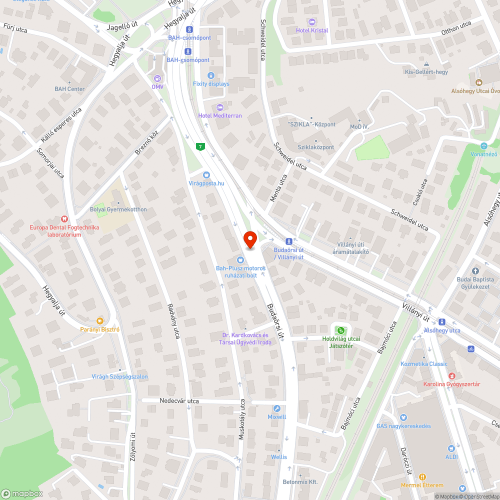 tré gyalogos aluljáró bejelentés helye