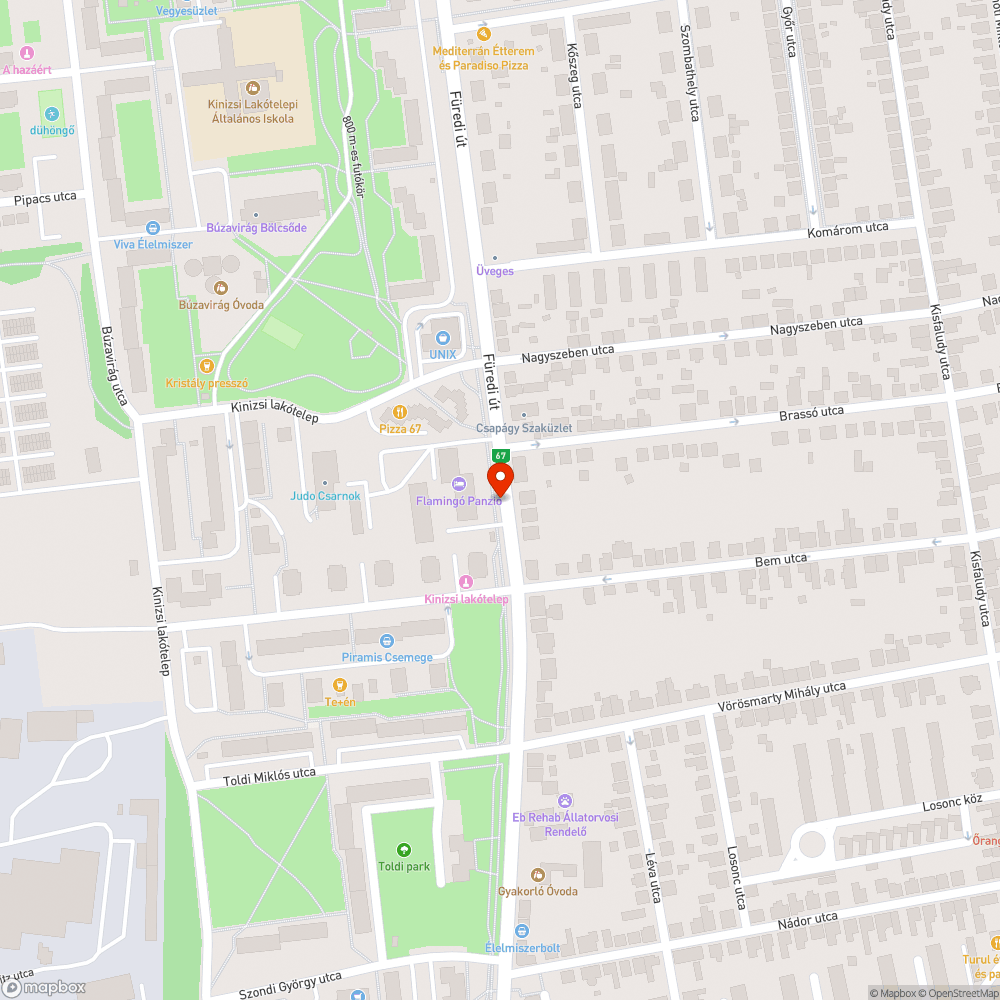 Rozsdás pad a buszmegállóban bejelentés helye