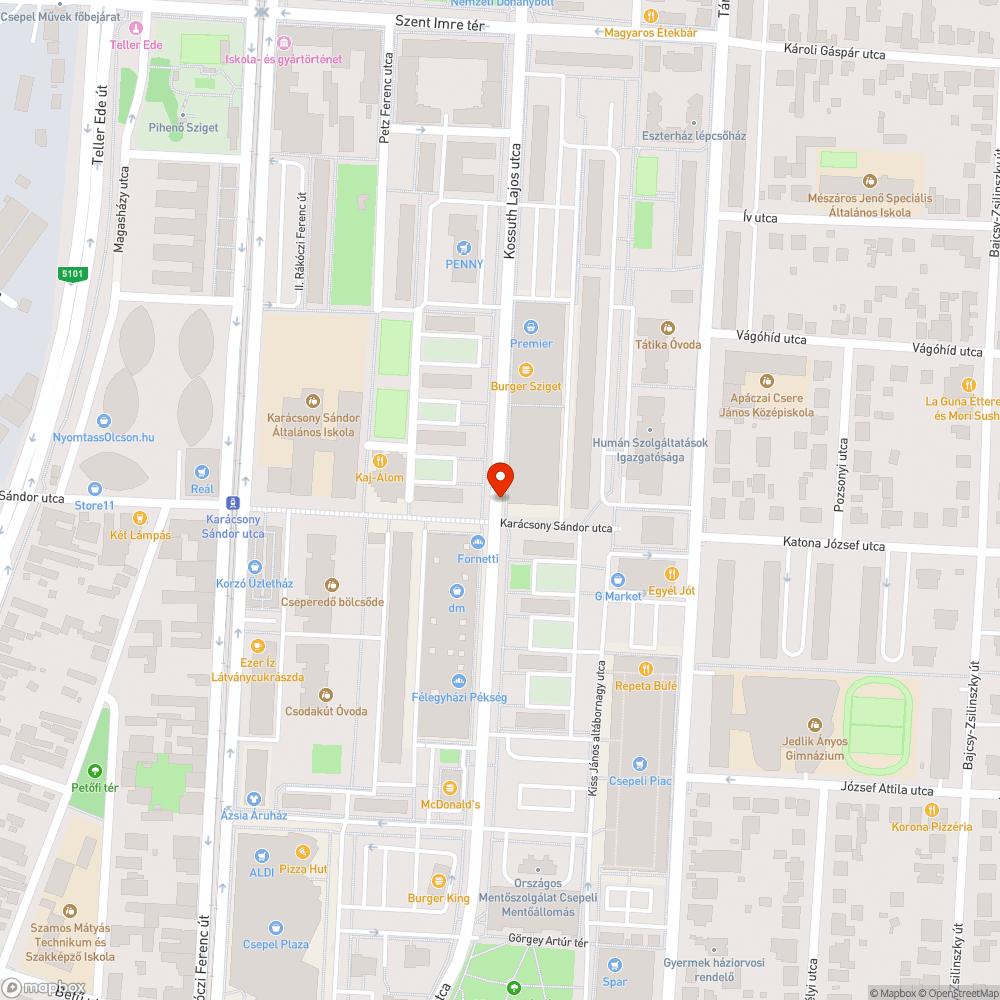 Eldugult vízelnyelő bejelentés helye