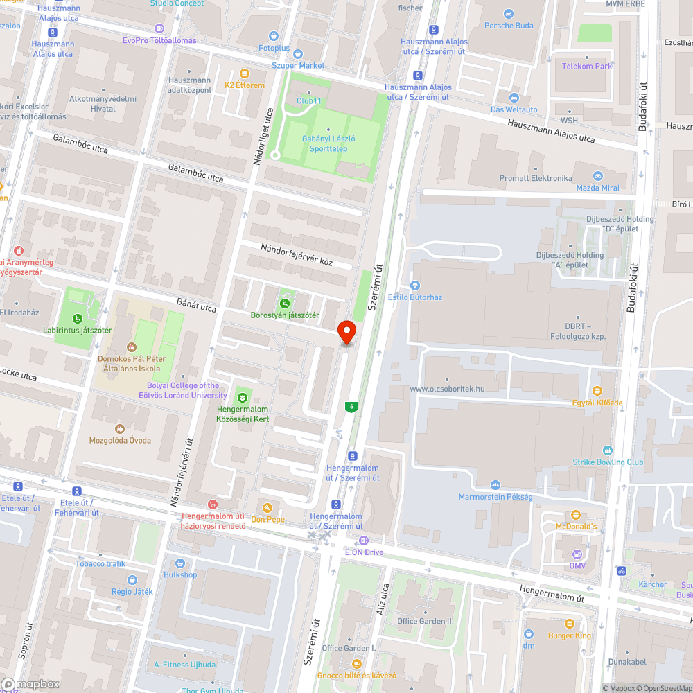 Veszélyesen megdőlt poller bejelentés helye