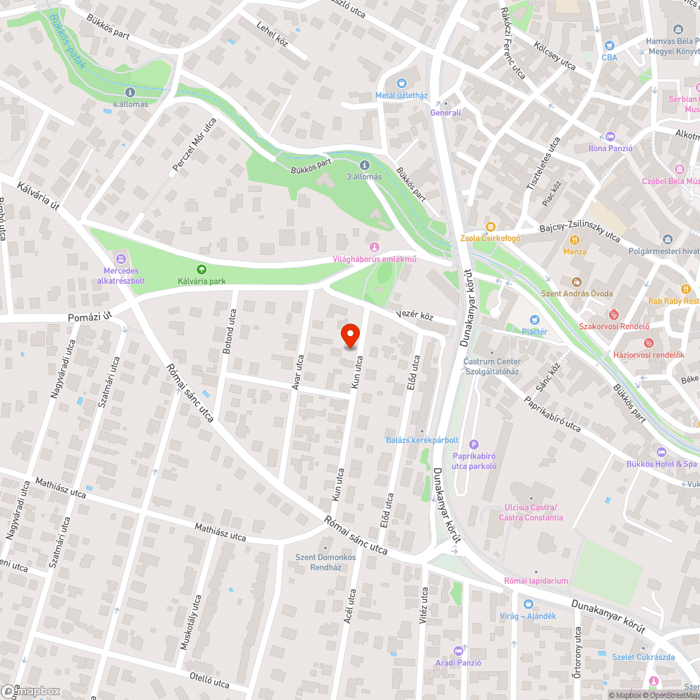 Balesetveszélyes útbeszakadás a Kun u.-ban bejelentés helye