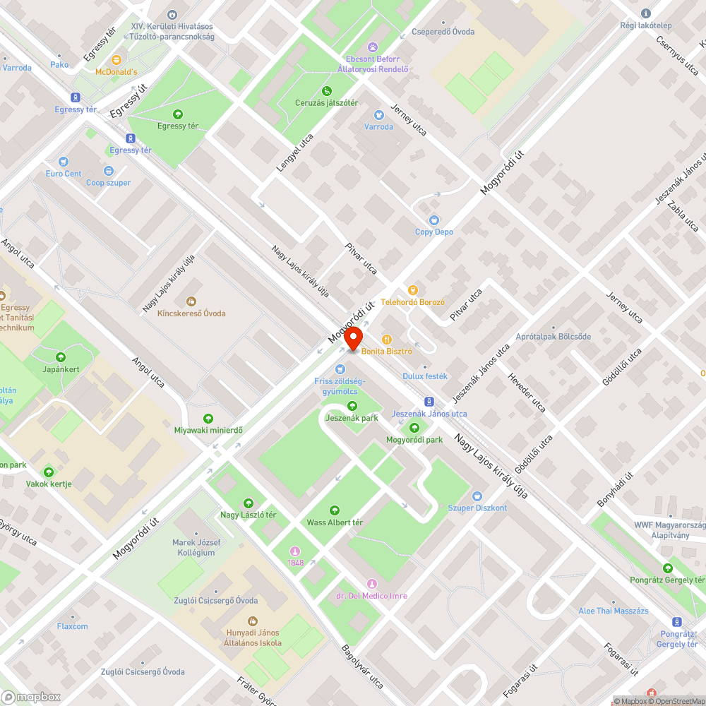 Beszakadt közműfedél/burkolat bejelentés helye