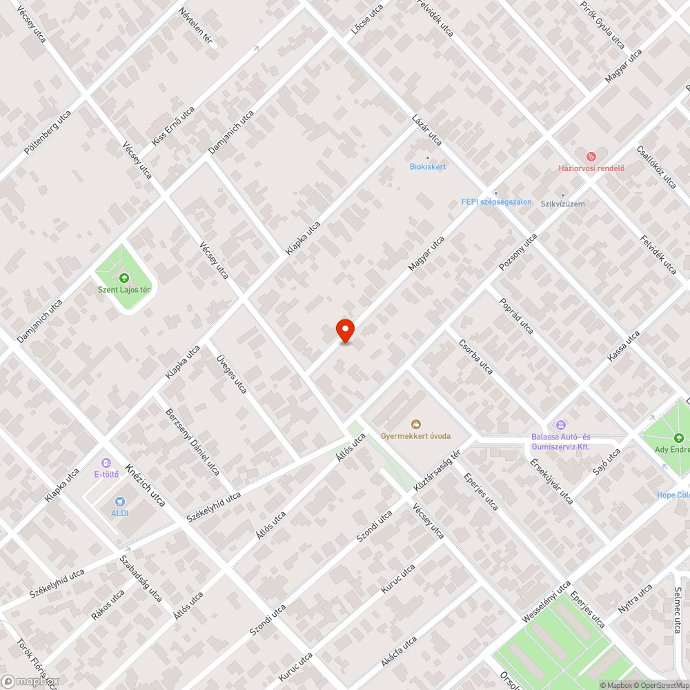 Eltömődött víznyelő bejelentés helye