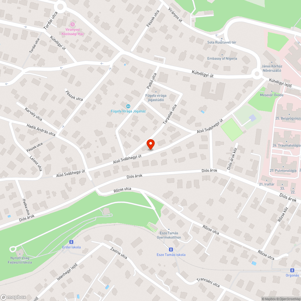 Eltűnt útburkolat bejelentés helye