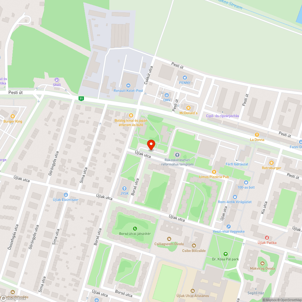 Széttört lépcső bejelentés helye