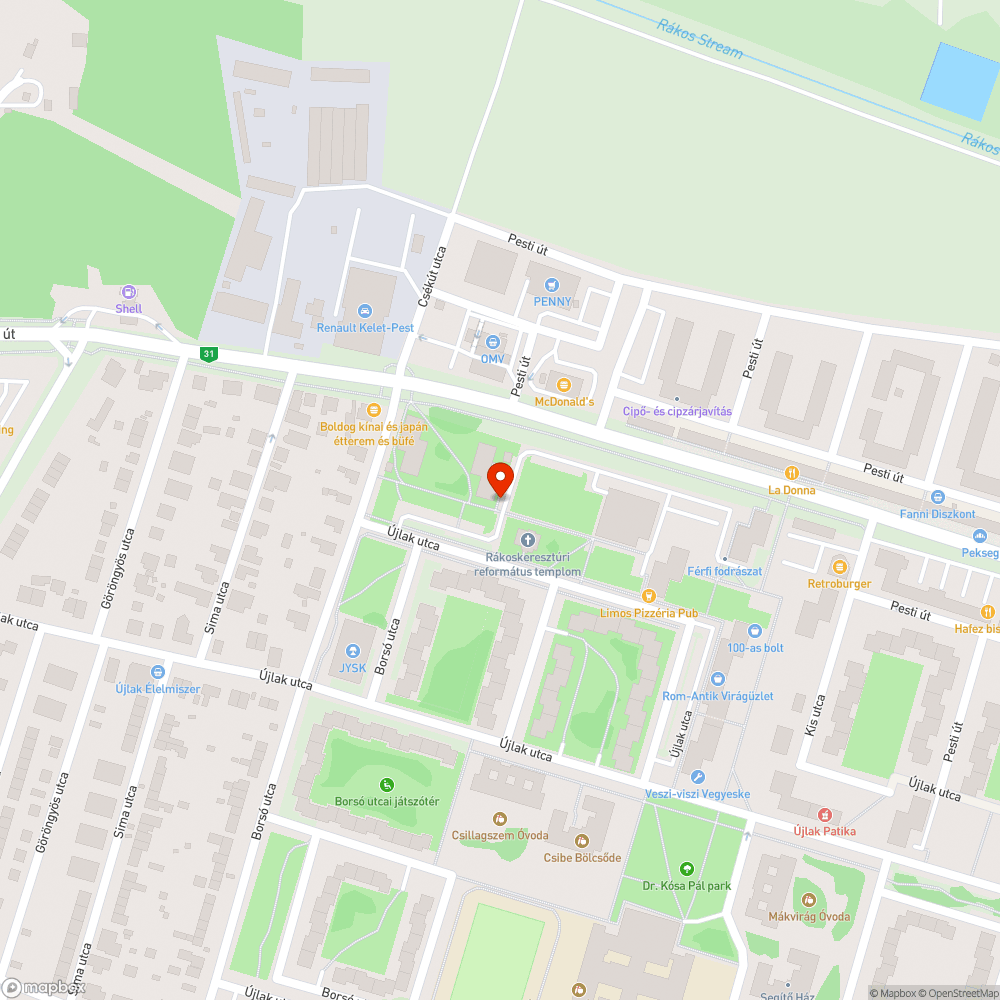 Sérült mozgássérült parkoló bejelentés helye